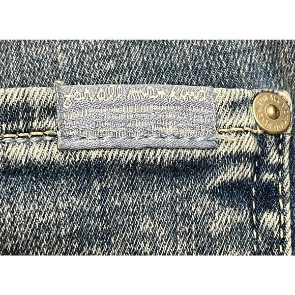 M164 7 FOR ALL MANKIND Women's High Waist Ankle Skinny Jeans Floral Size 26 - Picture 7 of 16